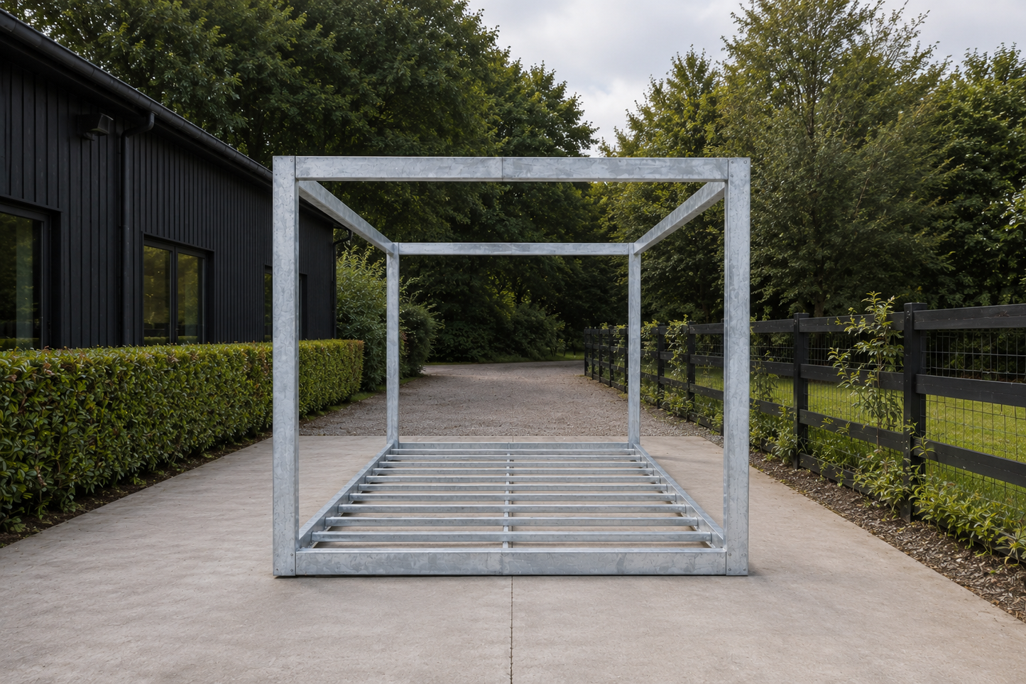 Modular 6x3m Steel Structure Pod Studi Prefabricated Portable Building Container Frame