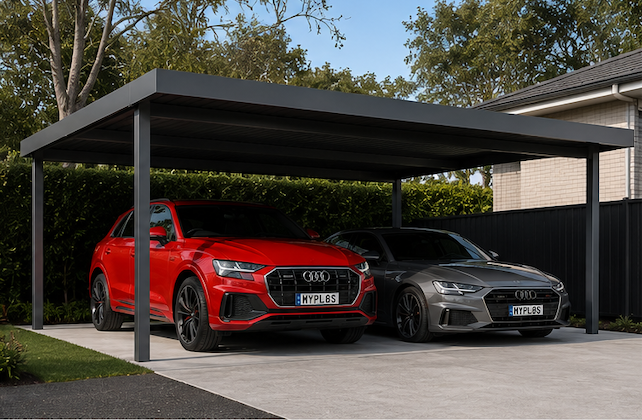 Modern Double Carport 6x6m – DIY Steel Carport Kit Australian Made